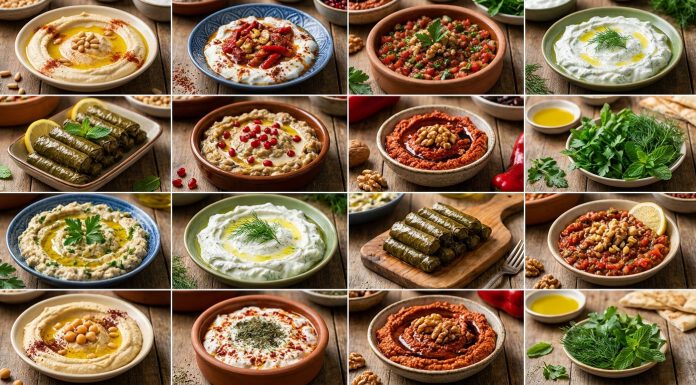 Sofranızın Yıldızı Olacak: 10 Dakikada Hazır Pratik Mezeler Creative design of festive table with dry plants in vases and tableware in cozy restaurant